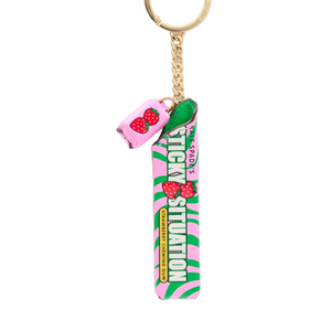 Kate Spade NWT Sticky Situations Bubble Gum Key Chain Bag Charm KK206 MSRP $129